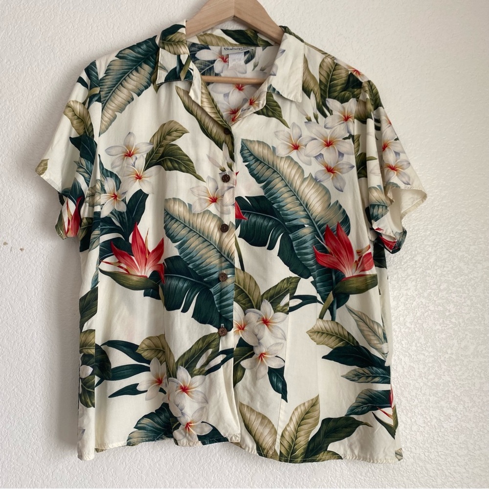 Vintage Bishop St. button down aloha shirt, XL